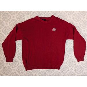 Y2K VTG Ohio State Buckeyes Men XL Heavy Knit Sweater Chunky Grandpa Jim Tressel